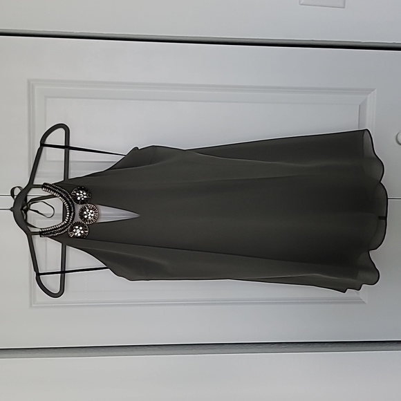 green checkmate dress Alemais Checkmate Silk Mini Dress – Lizzie Lend main image 0